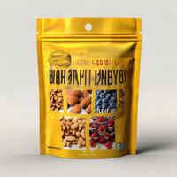 Bolsa de Embalaje para Alimentos de Nuez Pecana Tostada, Personalizada, Impresa, al por Mayor, de Plástico, Mylar, con Cierre Hermético, de Grado Alimenticio, 200g, 400g, 800g