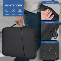 Sac de rangement pour tablette personnalisé, imperméable, antichoc, avec poignée, couleur unie, portable, durable, avec fermeture éclair, étui pour ordinateur portable avec poche