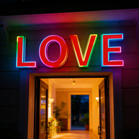 Letrero LED RGB Personalizado para Exteriores, Letrero Luminoso a Todo Color con Logotipo Personalizado, Letrero Programable con Letras 3D para Negocios