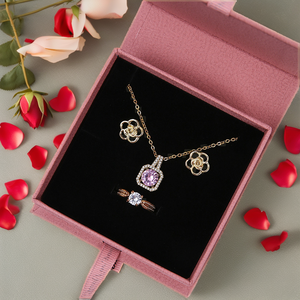 Cajas Rígidas Cuadradas en Forma de Libro con Lazo de Cinta para Anillos, Pendientes, Collares, Caja de Joyería Plegable, Regalo de San Valentín, Cartón - Product Image 2