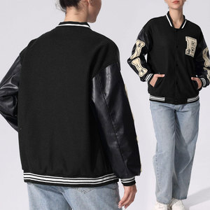 Winter Collection Adult Size <b>Women</b> Printed Canvas Stand Varsity <b>Jacket</b> Breathable Quick Dry <b>Lightweight</b> Comfortable Fit Casual - Product Image 2