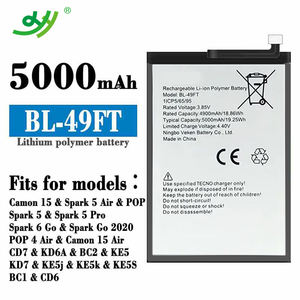 Аккумулятор для телефона Infinix Tecno BL-49FT 5000 мАч BL-49FX оригинальная сменная батарея - Product Image 3