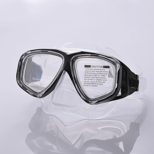 Masque de plongée encadré à deux fenêtres, verre trempé de 4.0mm, silicone anti-buée, pour la plongée en apnée, sports nautiques pour adultes - Product Image 2