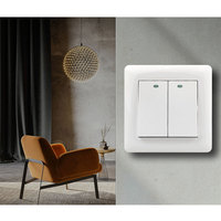 Interruptores de Pared de 1 Vía, 3 Vías y 4 Vías, Estándar Británico Retro, IP44, Material de PC, Venta Directa de Fabricantes Chinos