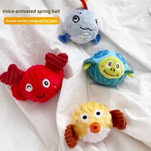 Cute Cartoon <span class=keywords><strong>Bichon</strong></span> Teddy Dog Toys Suministros para masticar la dentición transfronterizos con características de sonido de bola elástica TPR - Product Image 1