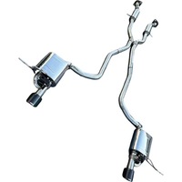 Bagian tengah dan bagian ekor knalpot baja tahan karat poles DZ dengan peredam suara untuk Jeep Grand Cherokee 6.2L - Garansi 3 Tahun