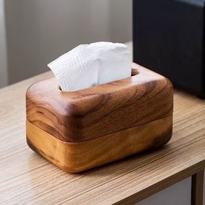 North American Black <b>Walnut</b> Wood Tissue Box Solid Wood Modern Design Living Room <b>Coffee</b> <b>Table</b> Use - Product Image 3