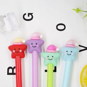 ปลอกดินสอซิลิโคนนุ่มลายการ์ตูน 3 มิติ น่ารัก ปลอกปากกาซิลิโคนรูปดาวน่ารัก พร้อมฝาครอบการ์ตูน งานฝีมือพลาสติก - Product Image 2