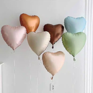 Vente en gros de ballons gonflables à l'hélium en forme de cœur, ballons ronds en aluminium de 18 pouces pour décorations de fête - Product Image 5