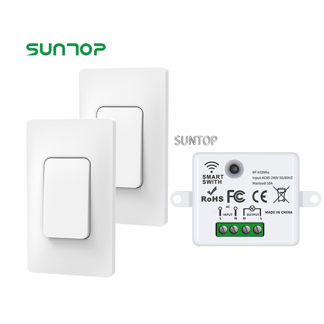 Rf 433 Kinetic Switches &Receivers No Battery Require Remote Control Switches Waterproof Kinetic Wireless Switch