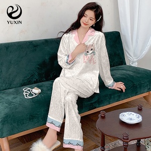 <span class=keywords><strong>Pigiama</strong></span> autunnale da donna <span class=keywords><strong>con</strong></span> <span class=keywords><strong>stampa</strong></span> digitale abito lungo <span class=keywords><strong>con</strong></span> Design ampio per la casa - Product Image 3