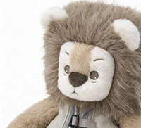 Peluche Lion Explorateur Personnalisée Adorable avec Crinière Douce et Gilet Tactique