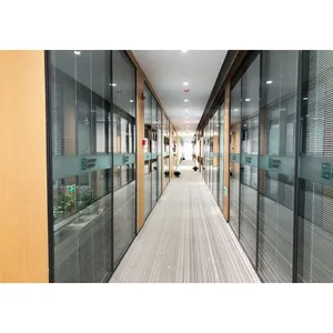 De alta calidad de pared de partición de vidrio de partición de madera pared divisoria para oficina
