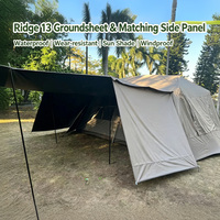 Meilleur rapport qualité-prix : Tente de sol pliable occultante, imperméable et anti-insectes, avec ailes pare-soleil, accessoires de camping, combo quatre saisons