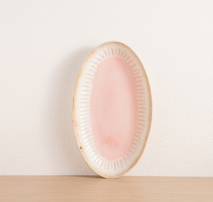 Wholesale Custom Vintage Pink Reactive Glaze <b>Dinner</b> <b>Set</b>, Embossed Stoneware Plates Bowls, Free Design & Logo Available - Product Image 4