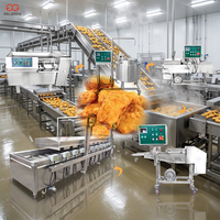 Machine industrielle professionnelle pour la friture de nuggets de poulet, machine à paner et à faire frire le poulet pour les usines agroalimentaires