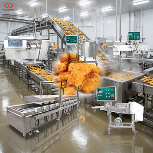 Machine industrielle professionnelle pour la friture de nuggets de poulet, machine à paner et à faire frire le poulet pour les usines agroalimentaires - Product Image 1