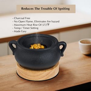 Quemador de <span class=keywords><strong>incienso</strong></span> <span class=keywords><strong>el</strong></span>éctrico con temporizador, quemador de resina de <span class=keywords><strong>incienso</strong></span>, quemador Oud Bakhoor - Product Image 5