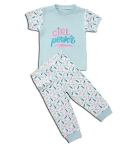 2023 sản phẩm em bé bé gái Pyjama quần áo cho bé gái Quà Tặng Bộ Vải mềm 100% cotton