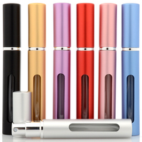 Flacon de parfum rechargeable en aluminium en forme de capsule avec logo personnalisé, vaporisateur portable pour emballage cosmétique