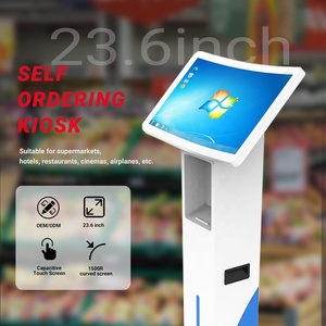 ODM Self Service Kiosks Receipt <b>Printer</b> QR Code <b>Scanner</b> Nfc RFID Reader 23.6" 32"self-service Food Ordering Kiosk Horizontal - Product Image 2