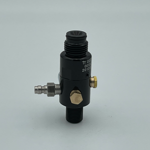 Mini-régulateur cylindrique noir, filetage 5/8-18UNF, entrée 3000 psi, contrôle hydraulique, paintball, sortie 5,51 MPa, température normale - Product Image 3