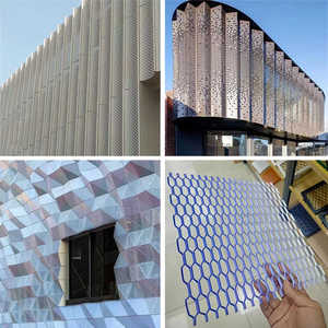 Panneau de mur-rideau en aluminium perforé contemporain avec revêtement en poudre pour la décoration de façade extérieure de bâtiment - Product Image 6