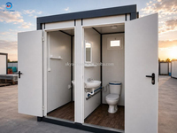 Toilettes portables, toilettes mobiles, unité WC préfabriquée en conteneur avec lavabo pour chantier, événement, camping, parc public