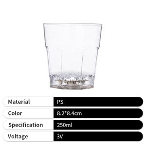 Vente flash : gobelet octogonal LED de 250 ml qui brille dans le noir pour les fêtes et les mariages, brille à la contact avec l'eau - Product Image 3