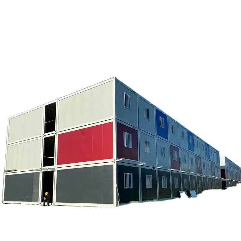 3 Stockwerke modulares Container-Apartment Gebäude vorgefertigtes Appartmenthaus fünf-Sterne-Hotel möbliert