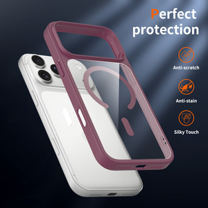 Coque de téléphone avec bouton de contrôle de l'appareil photo pour iPhone 17 18 <span class=keywords><strong>Pro</strong></span> <span class=keywords><strong>Max</strong></span>, antichoc, magnétique, givrée, transparente et protectrice - Product Image 6
