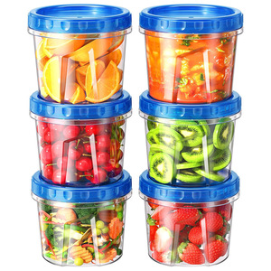Plastic Freezer <b>Containers</b> for <b>Food</b> <b>Storage</b> Twist Top <b>Food</b> Soup <b>Storage</b> <b>Containers</b> with Lids <b>Stackable</b> Reusable Leakproof - Product Image 2