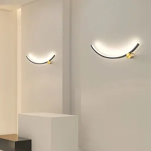 Lámpara Led de pared minimalista, candelabro moderno para dormitorio, dormitorio, sala de estar, mesita de noche, decoración del hogar