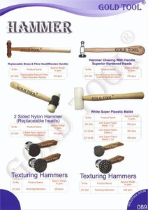 Herramienta dorada Mazo de goma Longitud total - Product Image 5