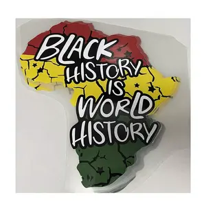 Factory Wholesales custom Iron on Transfer Africa Map Black History designs Screen printed transfer heat transfer for T--shirt
