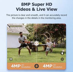 Caméra de sécurité réseau 4G Wi-Fi 8MP 10X 4X à double objectif avec zoom optique PTZ et suivi de mouvement, en promotion pour usage intérieur CMOS Cloud extérieur - Product Image 4