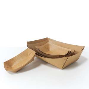 Bandeja Desechable Personalizada para Comida para Llevar, de Papel Kraft, Apta para Microondas, Ecológica - Product Image 2