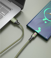 Câble USB 3A Nylon pour iPhone 5 6 7 8X11 avec voyant LED