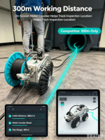 Robot de Inspección de Tuberías de Alcantarillado con Cámara de Drenaje y Elevación Ajustable por Presión de Aire para Monitoreo y Reportes