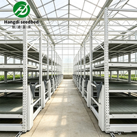 Tables roulantes hydroponiques à flux et reflux pour semis, système de culture verticale, étagères de culture intérieure, serres agricoles en aluminium