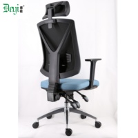 Chaise de bureau de direction ergonomique moderne personnalisée Base en acier inoxydable Hauteur réglable 3 leviers Mécanisme robuste Tissu