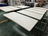 Ensemble de tables et chaises pliantes en plastique durable, imperméables, pour événements, mariages, salles, cours, hôtels, extérieur, design moderne