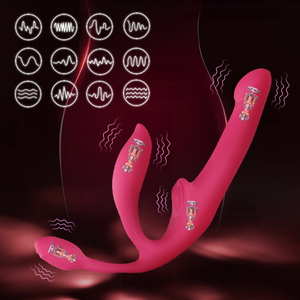 Vibrador Eléctrico Lésbico al por Mayor para Mujeres, Fuerte Vibración, Extensible, Orgasmo Rápido, Dildo, Juguete de Autoestimulación para Adultos - Product Image 2