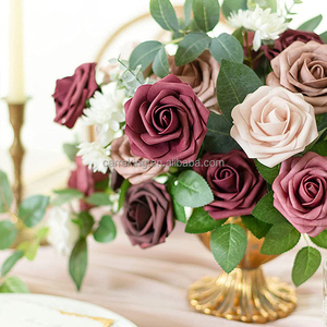 Roses éternelles, savon, roses, fleurs artificielles, <span class=keywords><strong>bouquet</strong></span> <span class=keywords><strong>de</strong></span> roses en mousse rouge pour décoration <span class=keywords><strong>de</strong></span> mariage, vente en gros - Product Image 5