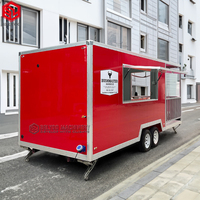 Remorque de concession mobile haut de gamme entièrement équipée camion de restauration en aluminium avec fenêtre de concession pour les vendeurs de crème glacée et de bonbons
