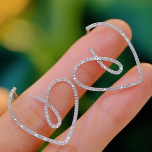 Boucles d'oreilles en or 18 carats avec design cœur Xinfly, 0,72 ct, bijoux fins naturels - Product Image 6