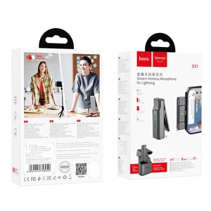 ไมโครโฟนไร้สายแบบหนีบ <span class=keywords><strong>Hoco</strong></span> S31 พร้อมกล่องชาร์จ รองรับการใช้งานกับโทรศัพท์มือถือ เหมาะสำหรับการสัมภาษณ์ - Product Image 5