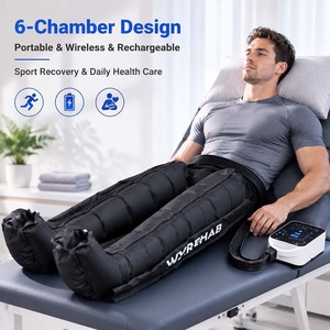 Système de thérapie par compression d'air pour le corps entier à usage domestique, 6 chambres, masseur sans fil rechargeable avec plusieurs manchons - Product Image 4