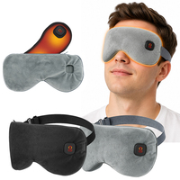 Masque oculaire chauffant électrique sans fil rechargeable par USB avec logo personnalisé, vente en gros, 4 températures, compresse chaude, masque de sommeil