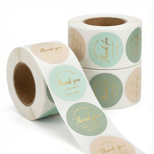 Custom Gold Foil Stamping Labels for Cosmetic Jars Waterproof <b>Vinyl</b> Brand Logo <b>Stickers</b> on Rolls Luxury Embossed Packaging Seals - Product Image 1